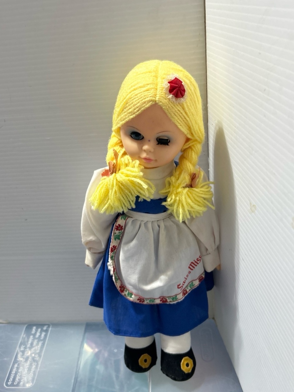 Yellow-Haired Doll in Blue Dress - Kids Toy